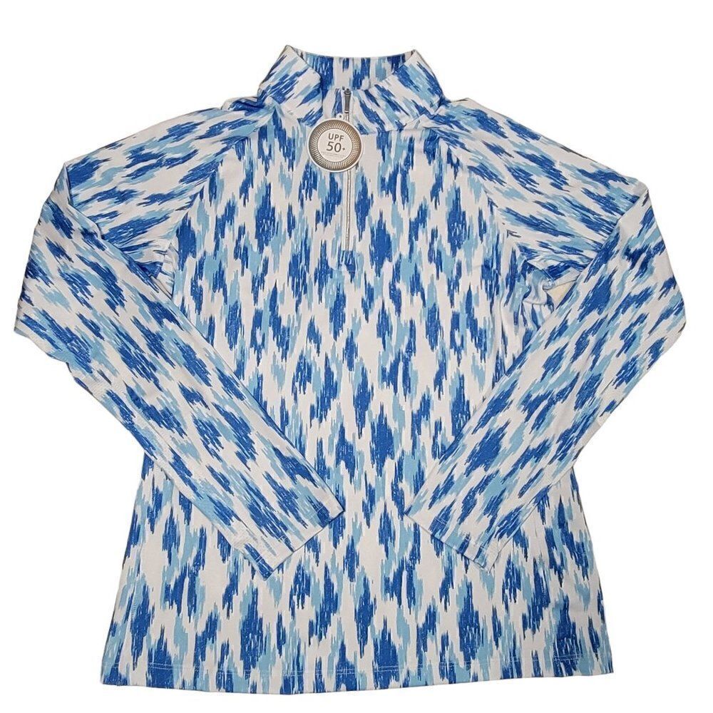 Lady Hagen Golf Pullover 1/4 Zip Long Sleeve Shirt Womens Size Small UPF 50 Blue - Picture 13 of 15